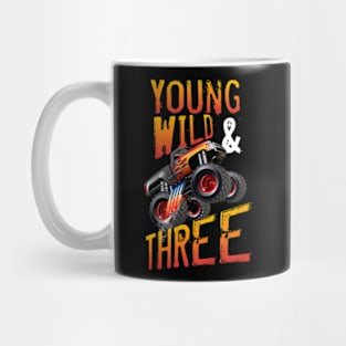 Kids 3Rd Birthday Boy Monster Truck Mug